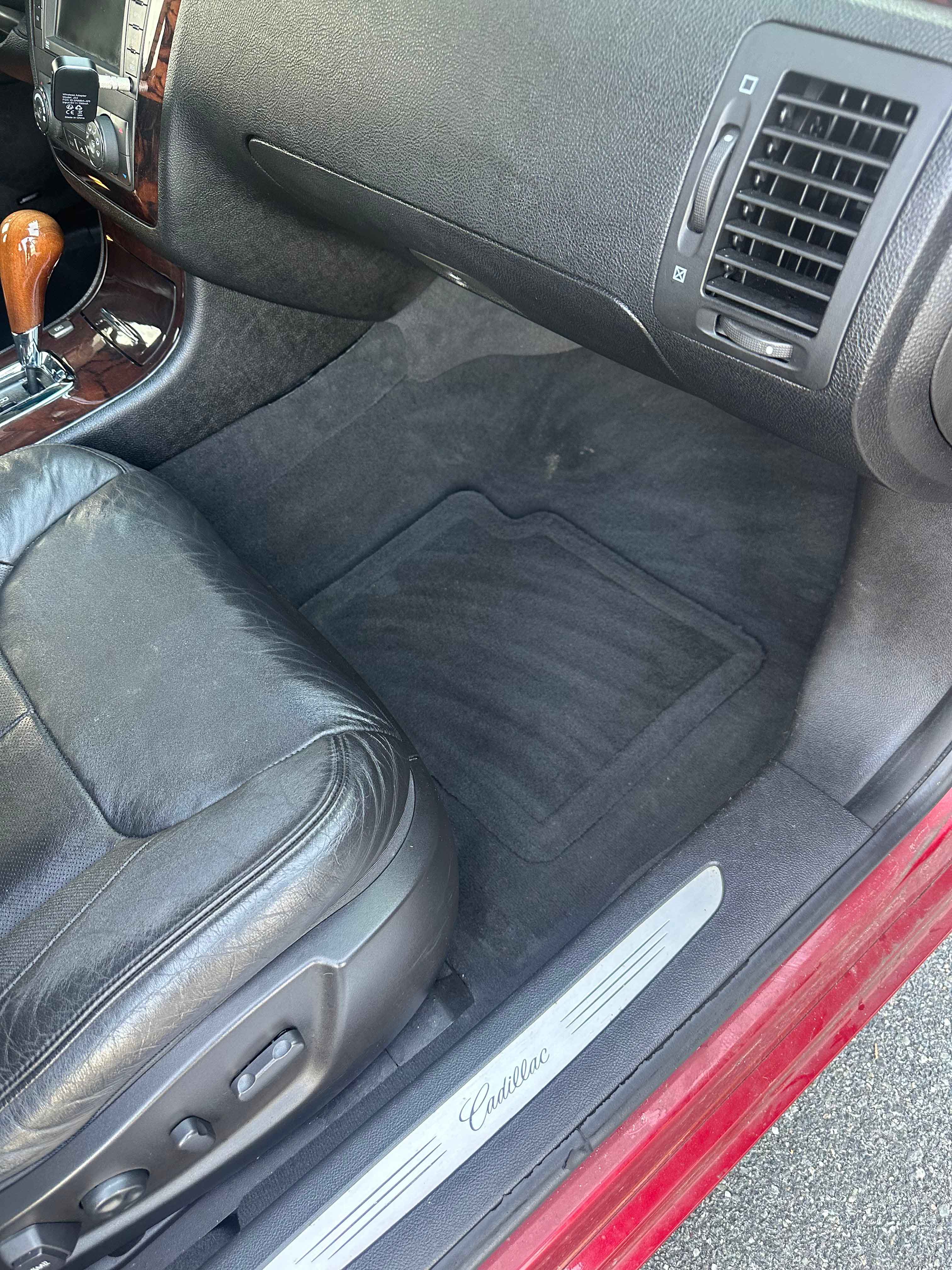 After cleaning interior floor